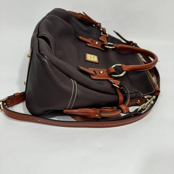 Dooney & Bourke Brown Pebble Grain Leather Stanwich Satchel New Handbag R2275BM - Picture 6 of 12